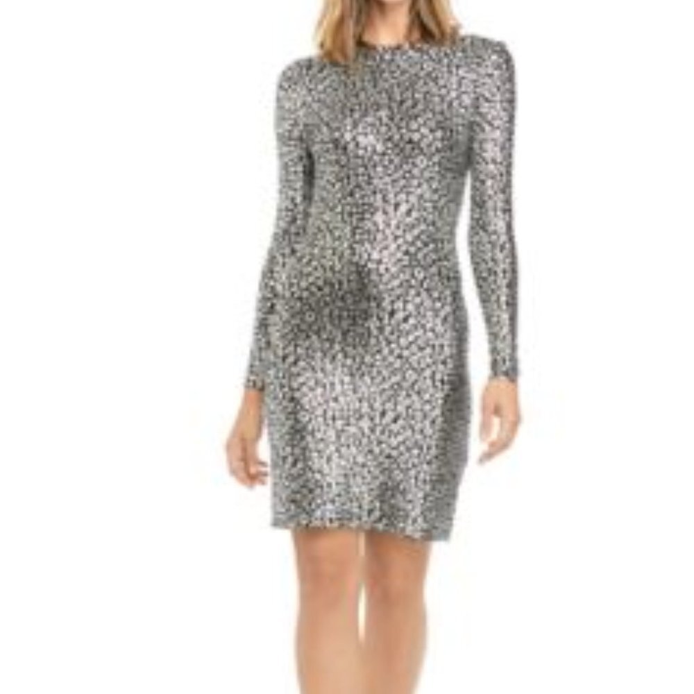 Michael Michael Kors Women's Printed Cowl-Neck-Back Dress - Size M